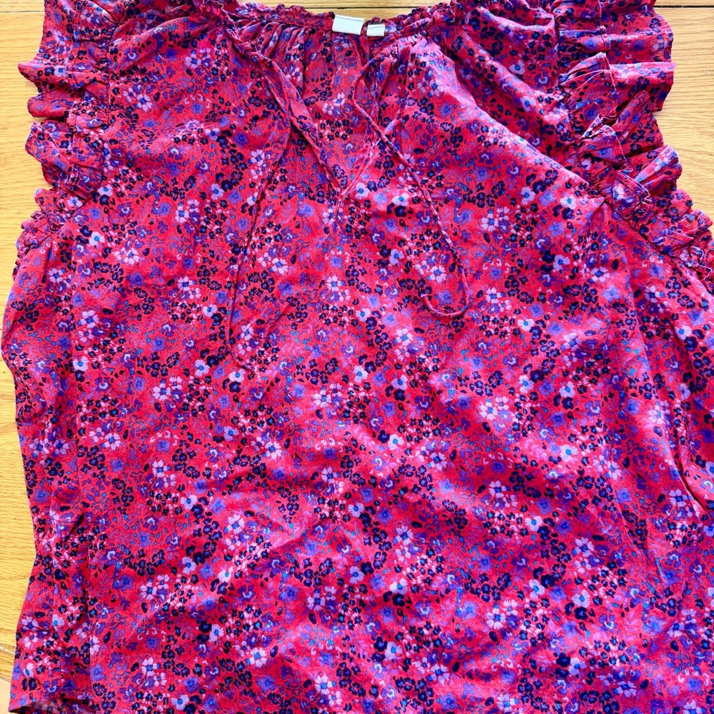 GAP Floral Red Women's Top